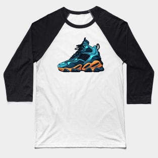 Make a Sustainable Statement with Greenbubble's Cartoon High Sneaker Design in Dark Blue Baseball T-Shirt